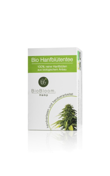 BioBloom 20 Teebeutel Bio Hanfblütentee in der Box