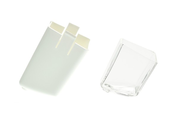 Aktivkohlefiltergehäuse mit Glasinlet